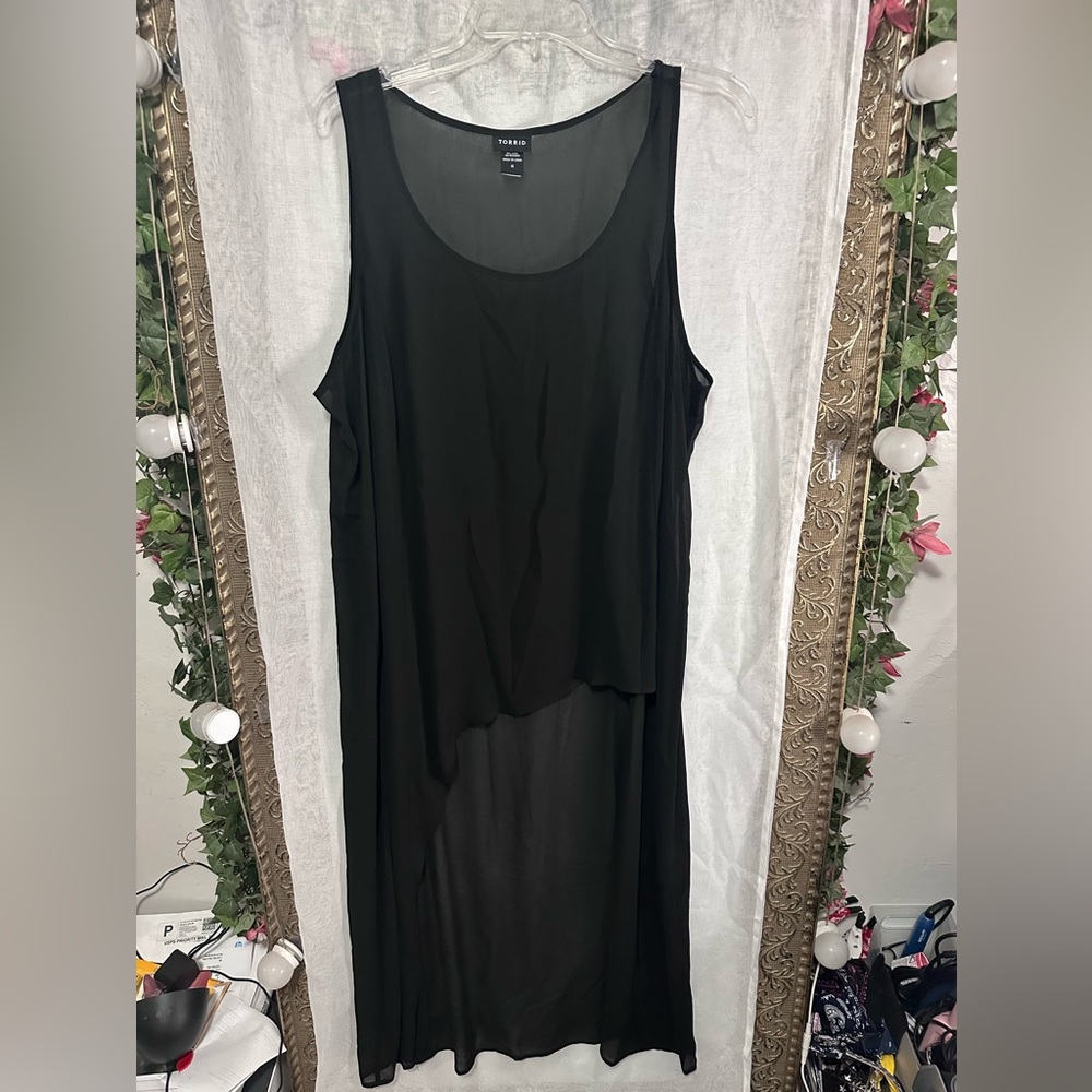 Torrid Black High Low Sleeveless Dress 0